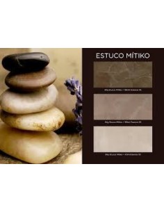 COMBO ALTA DECORACIÓN 3 art. Estuco Mitiko 5kg + Esencia 100 ml + Fondo Quarzo 2.5lt